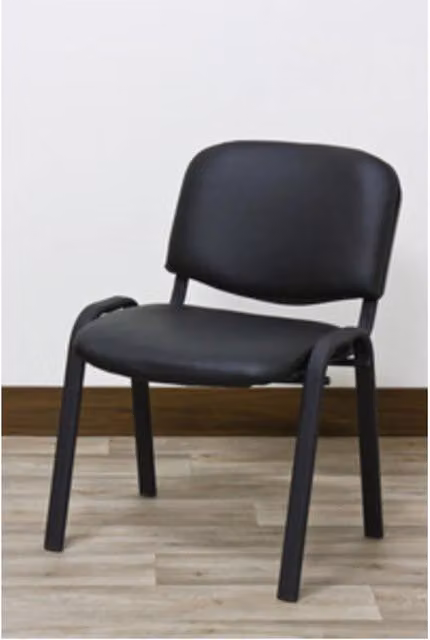 Sedia Interlocutoria Work Nero PVC 5 Pezzi