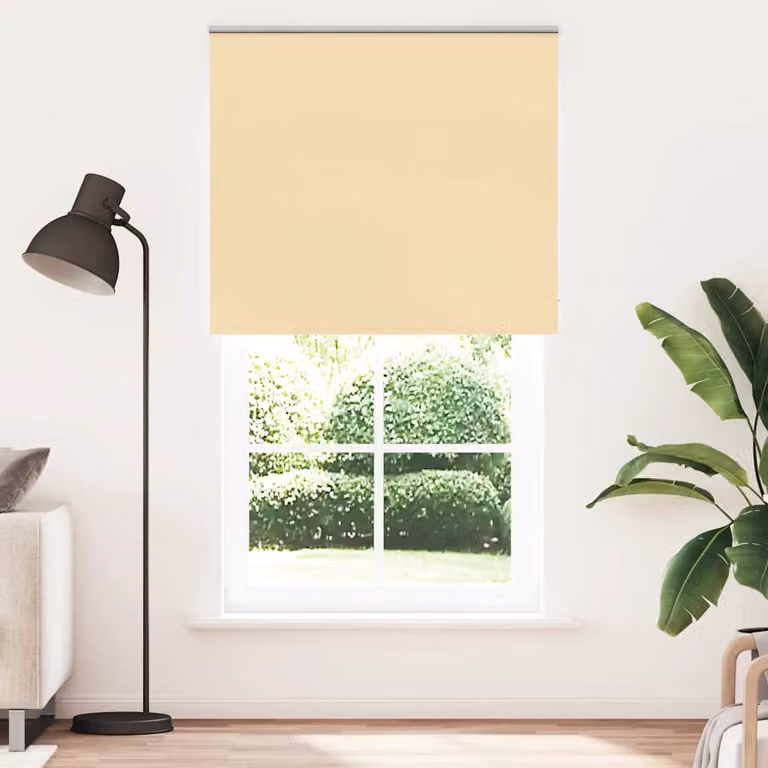 vidaXL Tenda a Rullo Oscurante in Poliestere Beige L: 135 cm, H: 210 cm