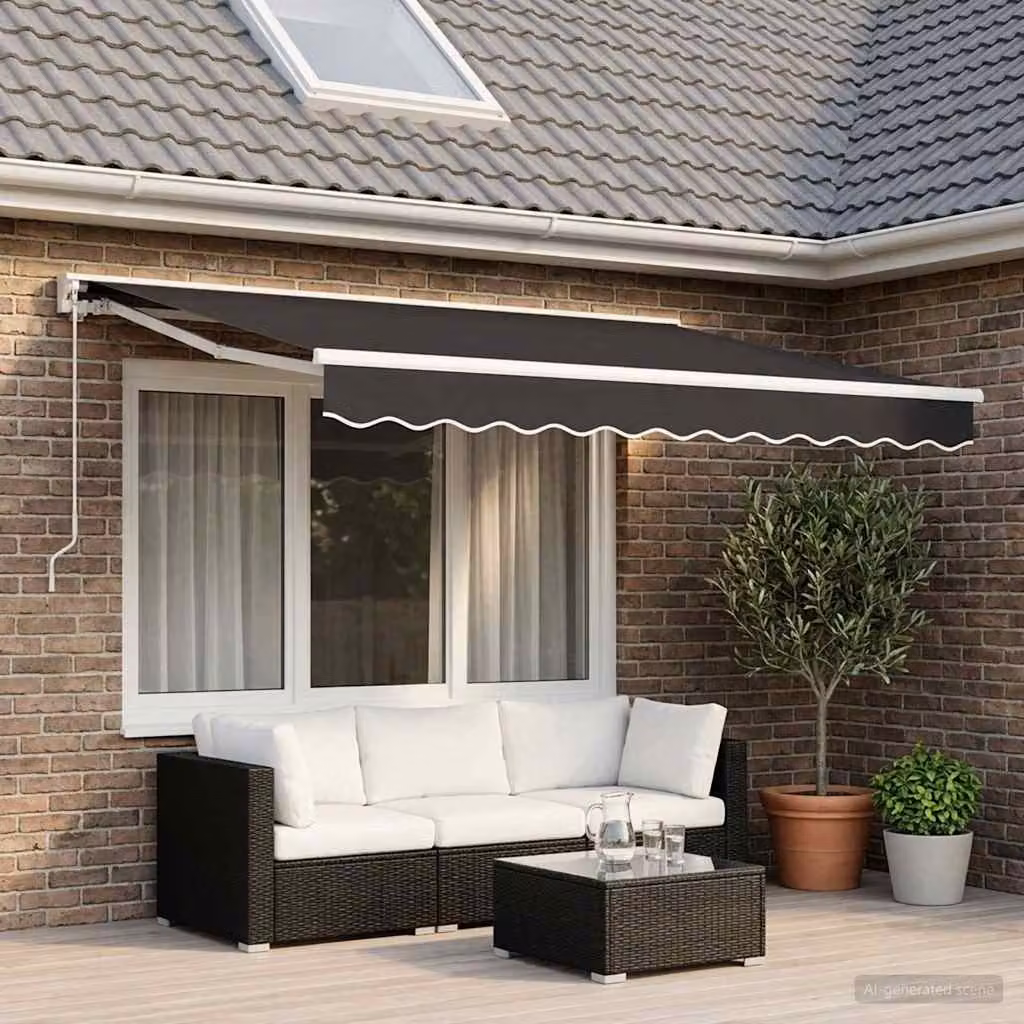 Tessuto di ricambio per tenda da sole vidaXL in poliestere, colore grigio antracite, L: 300 cm – 1