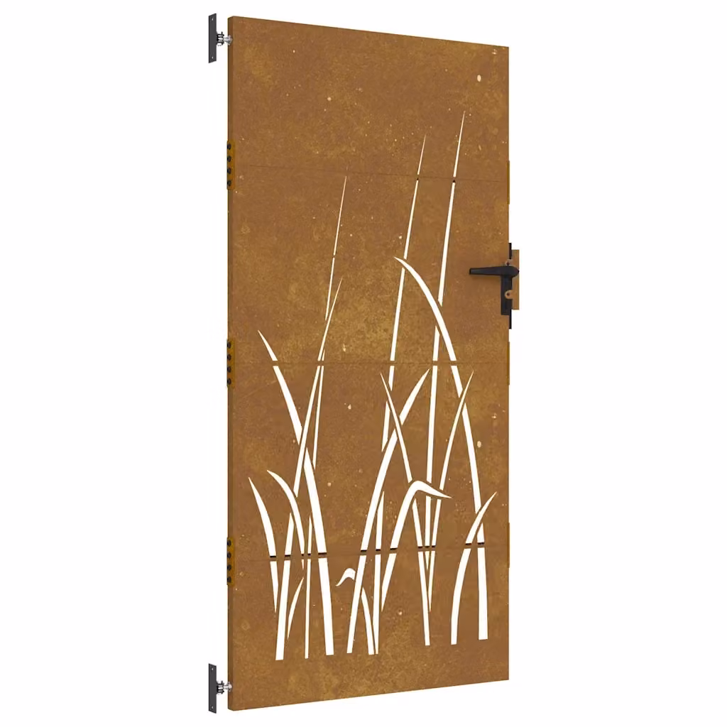 Cancello singolo da giardino vidaXL in acciaio Corten color marrone L: 85 cm, H: 200 cm – 2