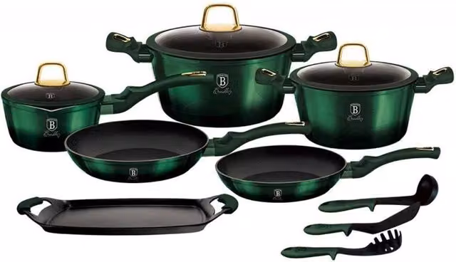 Berlinger haus BH-6066 EMERALD Set di pentole antiaderenti in titanio