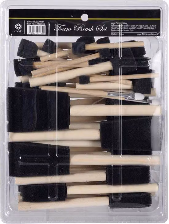 Set di spazzole leggero, 50 pezzi, in schiuma, resistente