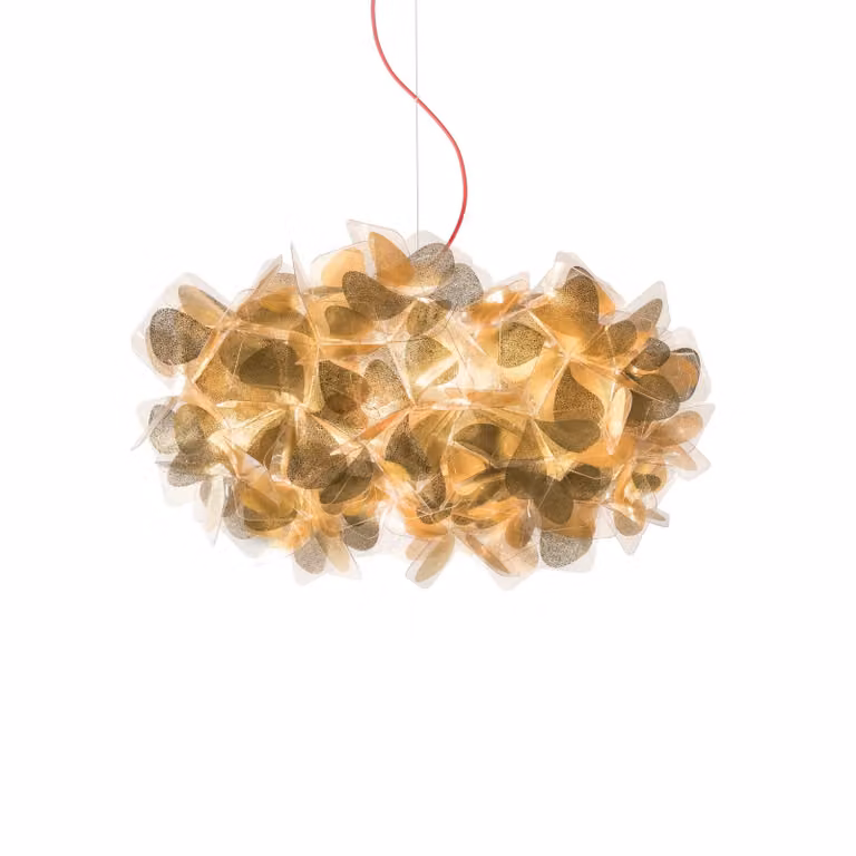 Slamp Lampada a sospensione Clizia Mama Non Mama, dimmerabile, Ottone / Oro, Soggiorno / Sala da pranzo, Plastica, Design, Lampada a sospensione