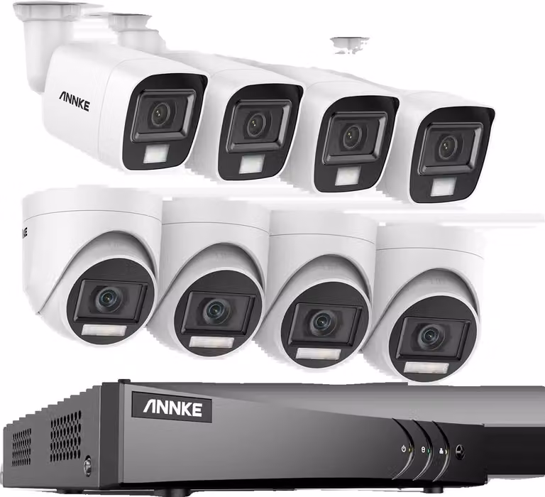 Sistema di telecamere di sorveglianza, risoluzione 5MP, design resistente alle intemperie, kit 8CH DVR 8pcs, Nessuno