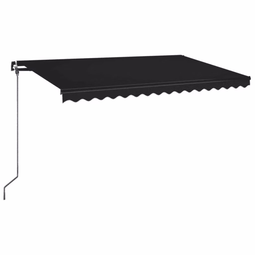 Tenda da sole retrattile manuale vidaxl in alluminio e poliestere colore antracite L: 450 cm, P: 350 cm – 2
