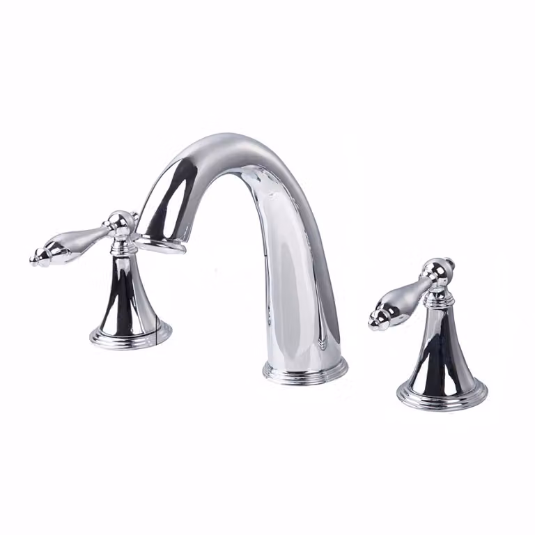 Rubinetto per lavabo KRAN retro SILVER CHROME a tre fori TAMARIS