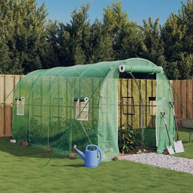 Serra con Telaio in Acciaio Verde 8 m² 4x2x2 m 3188017