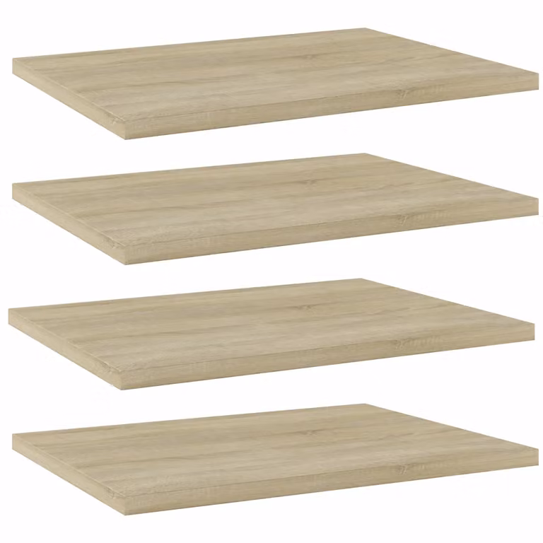 Set di 4 ripiani per libreria da parete vidaXL in legno Rovere Sonoma, L: 40 cm, P: 30 cm, H: 1,5 cm