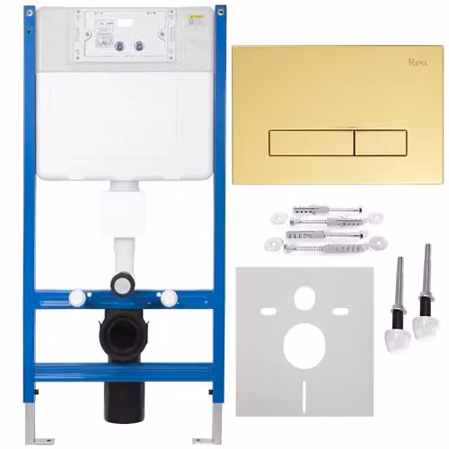 Rea - Telaio WC Da Incasso Nascosto, K011A-Q, Oro