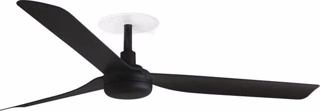 FARO Ventilatore da soffitto Ø1300 mm 3 pale in acciaio Nero Opaco design e resistenza 33815R