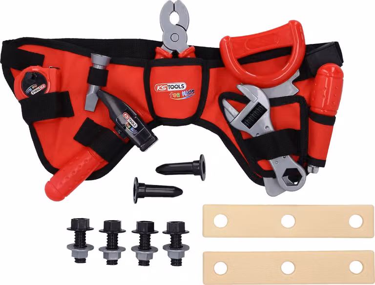 KS TOOLS Set di attrezzi per bambini con cintura porta attrezzi, 20 pezzi - 100206