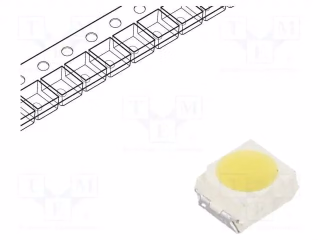 LED; SMD; 3528, PLCC2; bianco; 112÷355 mcd; 60°; 10 mA; 3,3÷4,2 V. VLMW41R1T1-5K8L-08. Diodi LED SMD, colore bianco