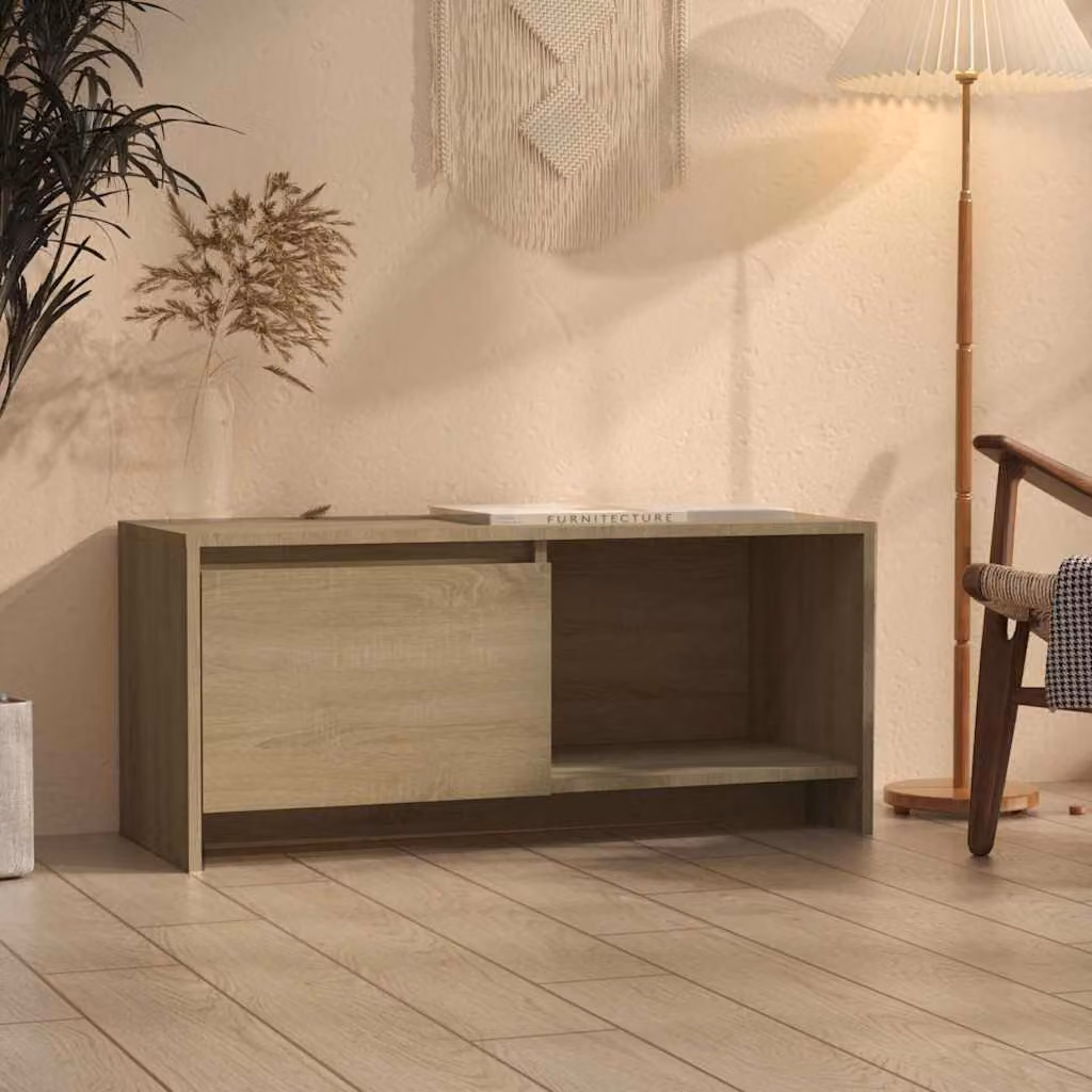 vidaXL Mobile Porta TV Rovere Sonoma in MDF e composito, L 90 cm x P 35 cm x H 40 cm