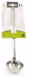 Mestolo Delta in acciaio inox color argento lucido Gnali L: 9 cm, H: 34,5 cm