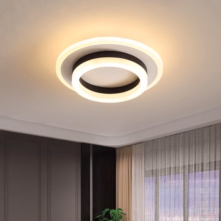 Lampada a soffitto LED, 24W, 3000K, rotonda, in acrilico, ideale per corridoi, cucine e uffici