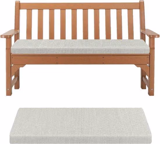 Cuscini da giardino, cuscini per seduta, adatti per altalene, davanzali, tavoli da pranzo, tavoli da giardino, dimensioni 80x40 cm, colore beige