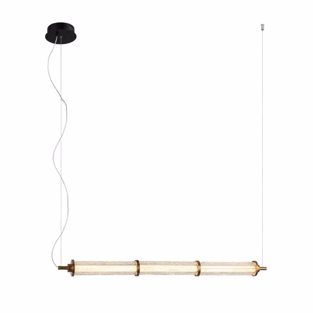 Lampada a sospensione moderna per soggiorno sala da pranzo sopra il tavolo colore caldo striscia orizzontale LED 19W SANPO Italux