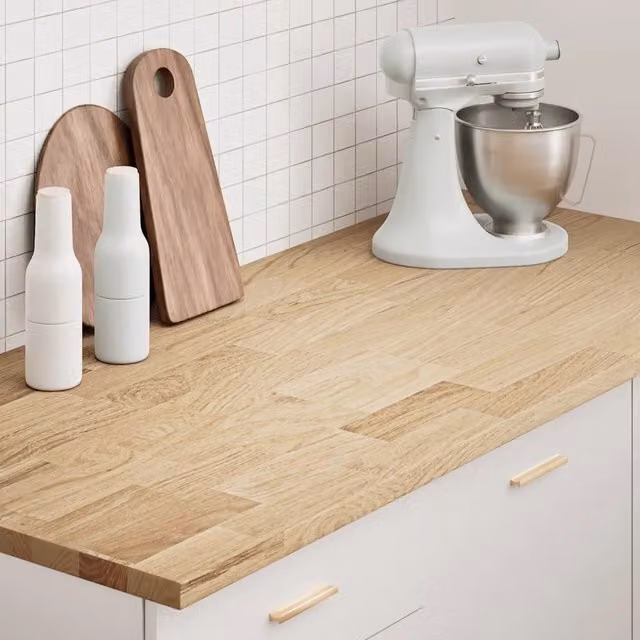 Piano di Lavoro Cucina-Top Cucina 140x63,5x2,7 cm Legno Massello Rovere
