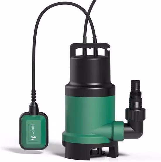 Pompa sommersa con pressostato - Portata massima 14.000 l/h - Potenza 750 W - Profondità di immersione fino a 7 m - Prevalenza fino a 75 m - Capacità di aspirazione di corpi estranei fino a 25 mm.