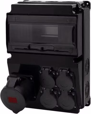 LAGO 10M SCENIC distributore nero - prese diritte 16A/5P, 4x230V F3.2667