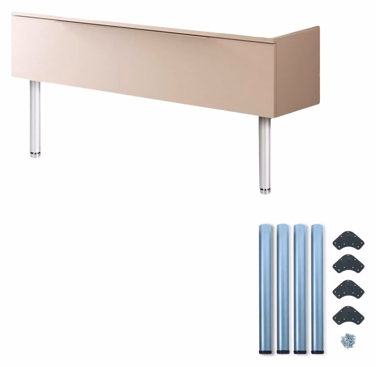 Gambe in acciaio regolabili per tavoli e scrivanie - Altezza 830-850 mm