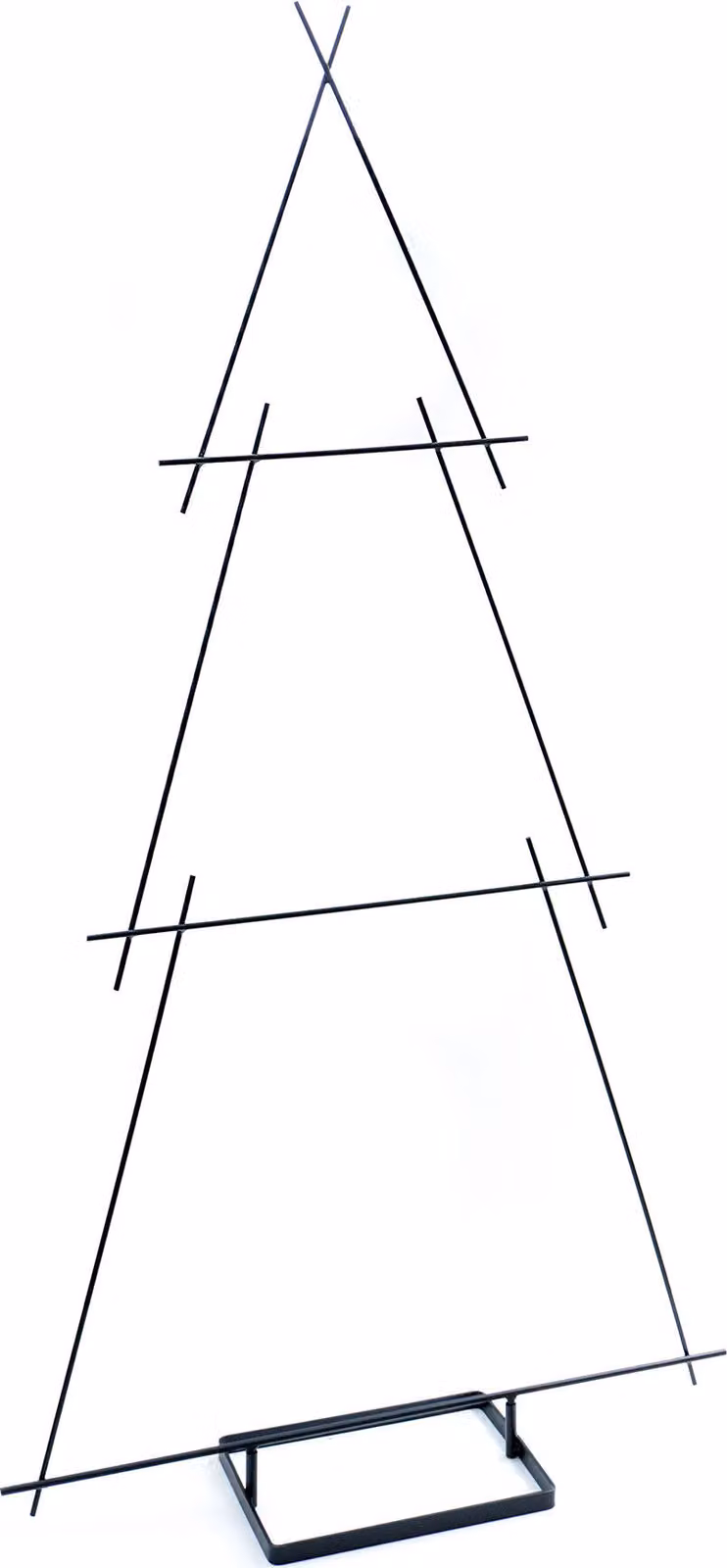 3.08 Abete decorativo LINE ART - 148 cm - Abete decorativo in nero (grande / 148cm)