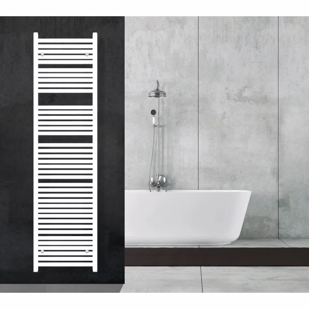 Scaldasalviette termoarredo idraulico Olimpo Docce in acciaio bianco H: 180 cm, L: 55 cm, interasse 50 cm – 2