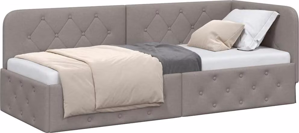 Cornice del letto ad angolo Talpa 80 x 200 cm Tessuto
