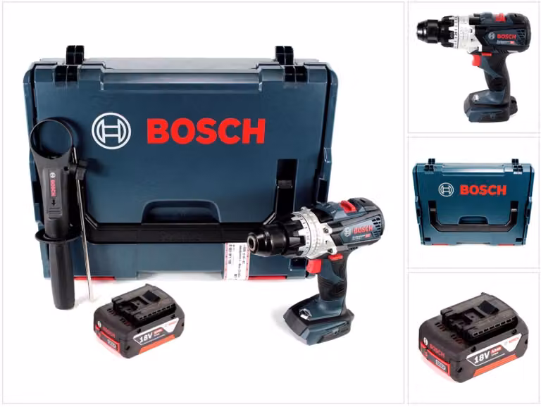 Trapano a percussione a batteria Bosch GSB 18V-85 C 18V 85Nm 1/2" brushless + 1x batteria ricaricabile 5.0Ah + L-Boxx - senza caricabatterie