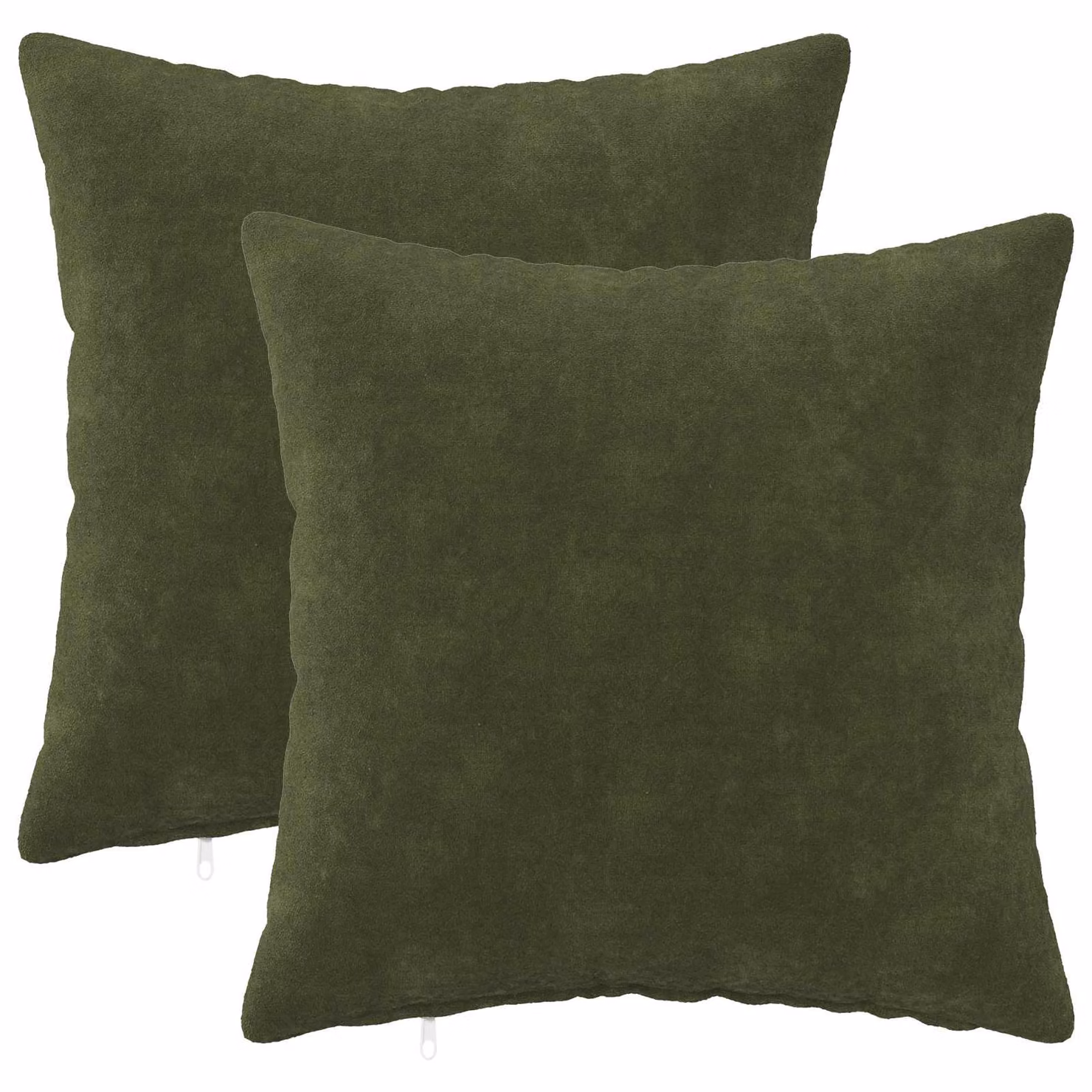 Set di 2 cuscini vidaXL HEERLEN in microfibra verde, L/P/H: 30 x 30 x 30 cm
