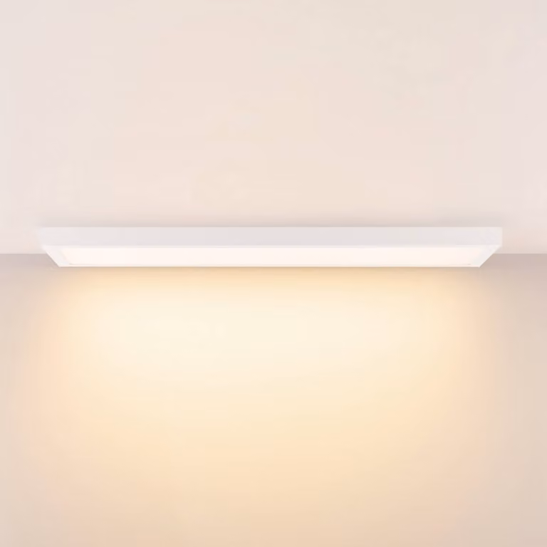 Deko-Light Pannello LED PRO OFFICE SANO, 123 x 33 cm, dimmerabile, bianco metallo CCT dimmerabile, Bianco / Opale, Studio / Ufficio, Alluminio, Pannello LED