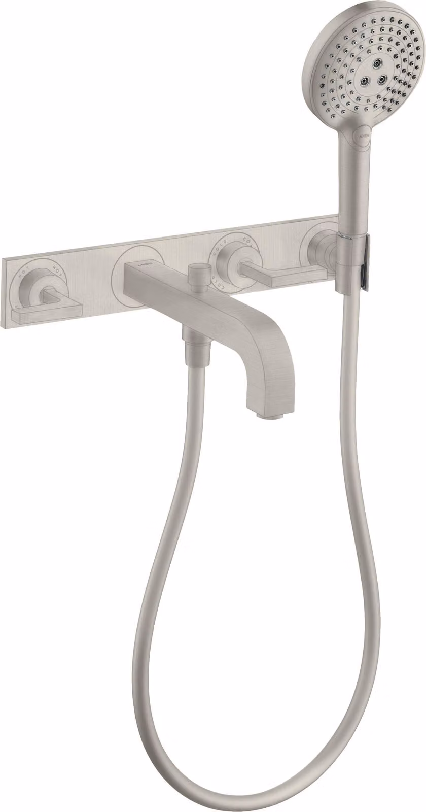 hansgrohe AXOR Citterio mitigeur bain 3 trous avec béqu'illes, 39442800, 39442800