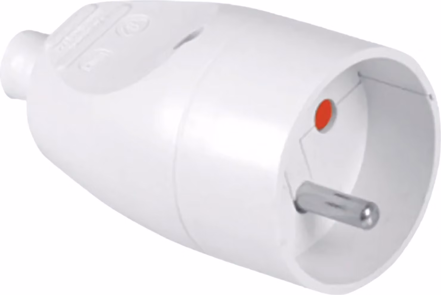 ABEX Presa portatile a spina singola con messa a terra Bianco GN-171