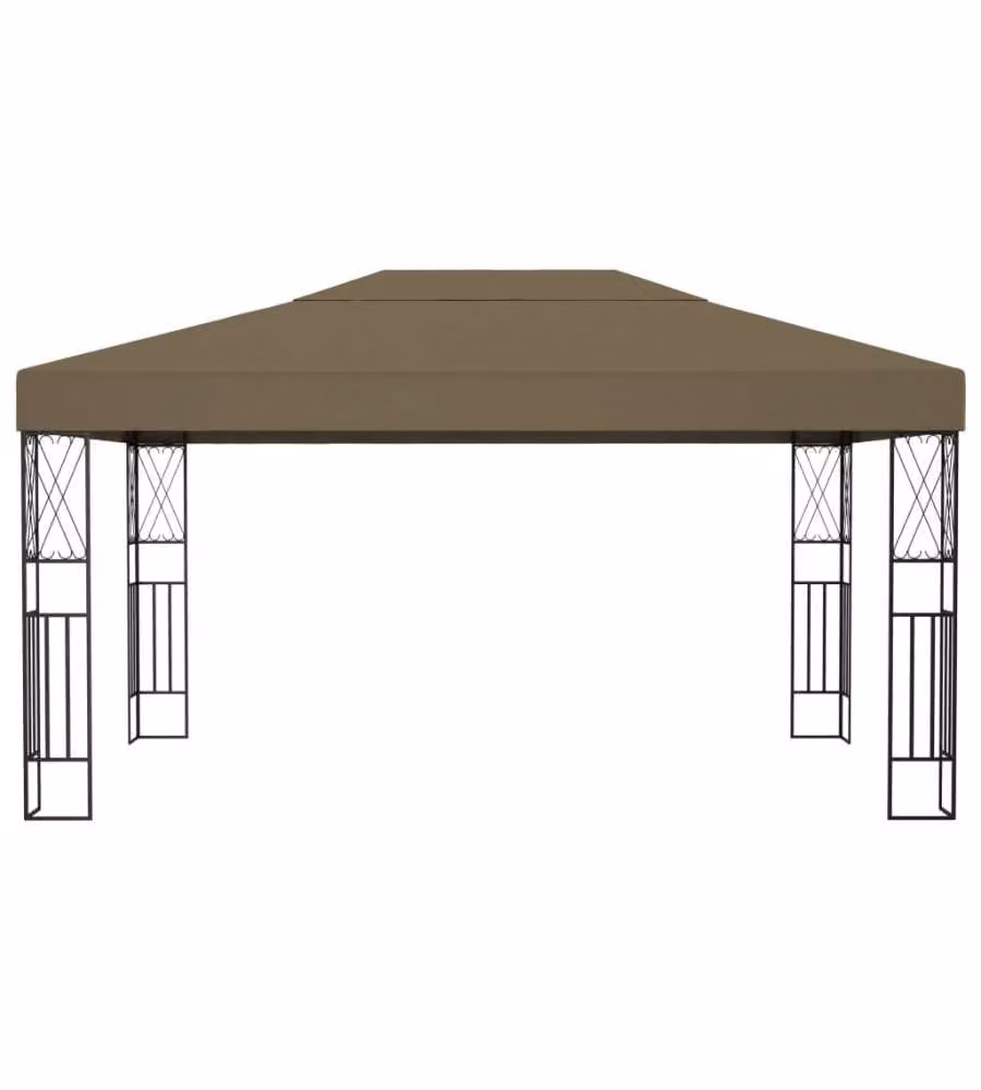 Gazebo 3x4 m Grigio Talpa in Tessuto