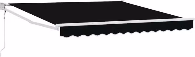 Tenda da Sole | Tenda Retrattile Nero 350 x 250 cm Tessuto