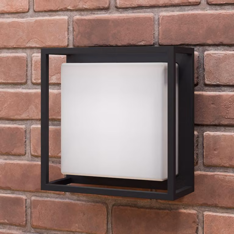 Applique da esterni a LED Ilirian Lucande, Nero, Alluminio, Moderno, Applique LED da esterni