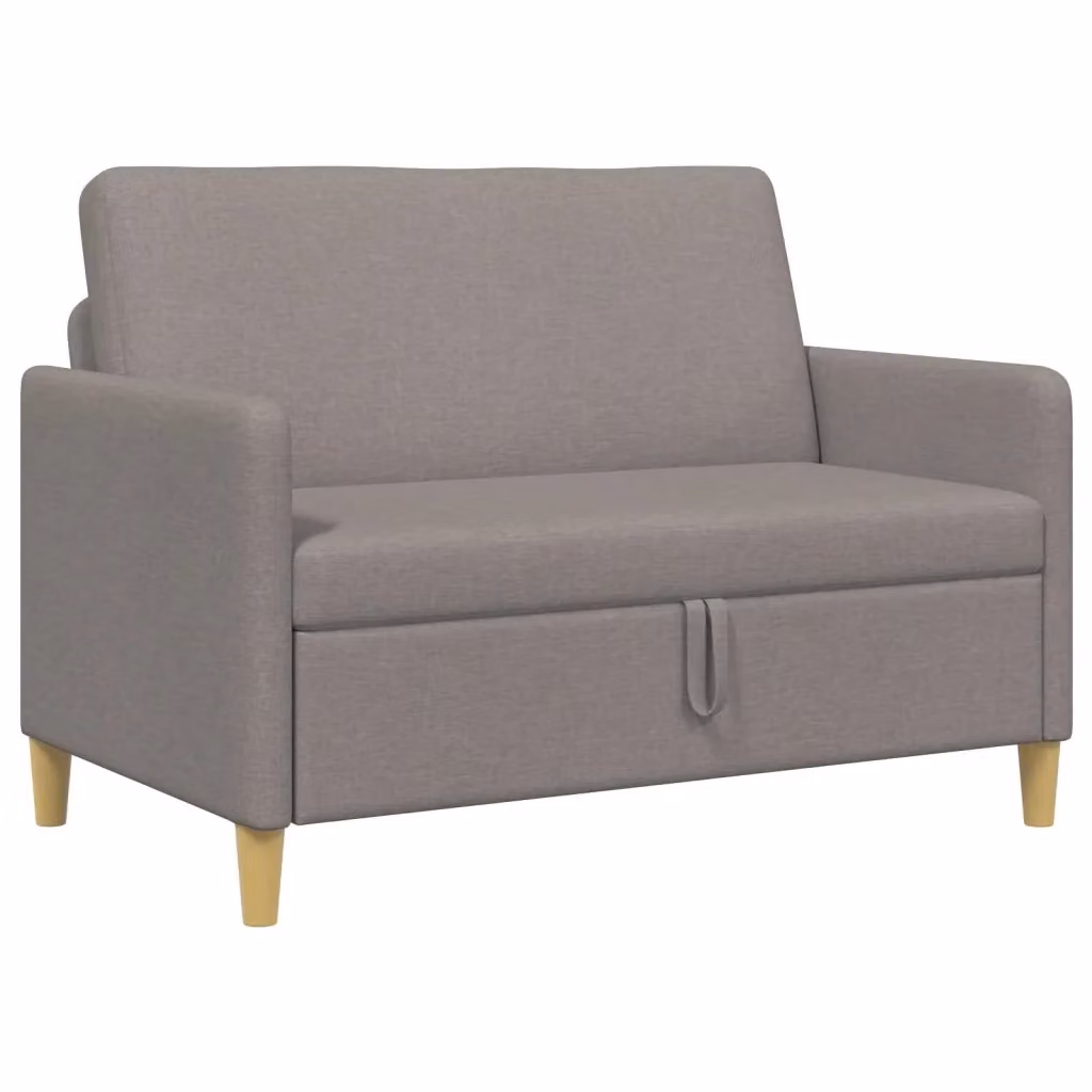 Divano moderno con contenitore vidaXL in tessuto beige e grigio L/P/H: 122 x 78 x 87 cm – 2