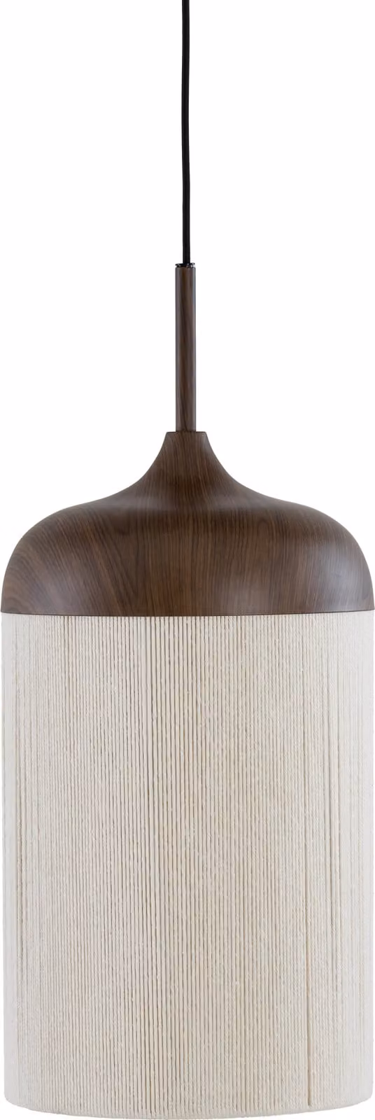 Lampada a sospensione - beige marrone - Dania - cotone metallo - Ø 27cm - E27 - 2985652 - Light & Living