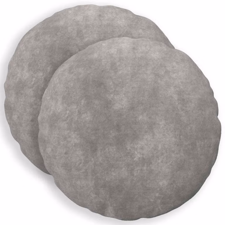 vidaXL Federa 2 pcs HEERLEN Grigio Chiaro Ø 50 cm Fleece in microfibra