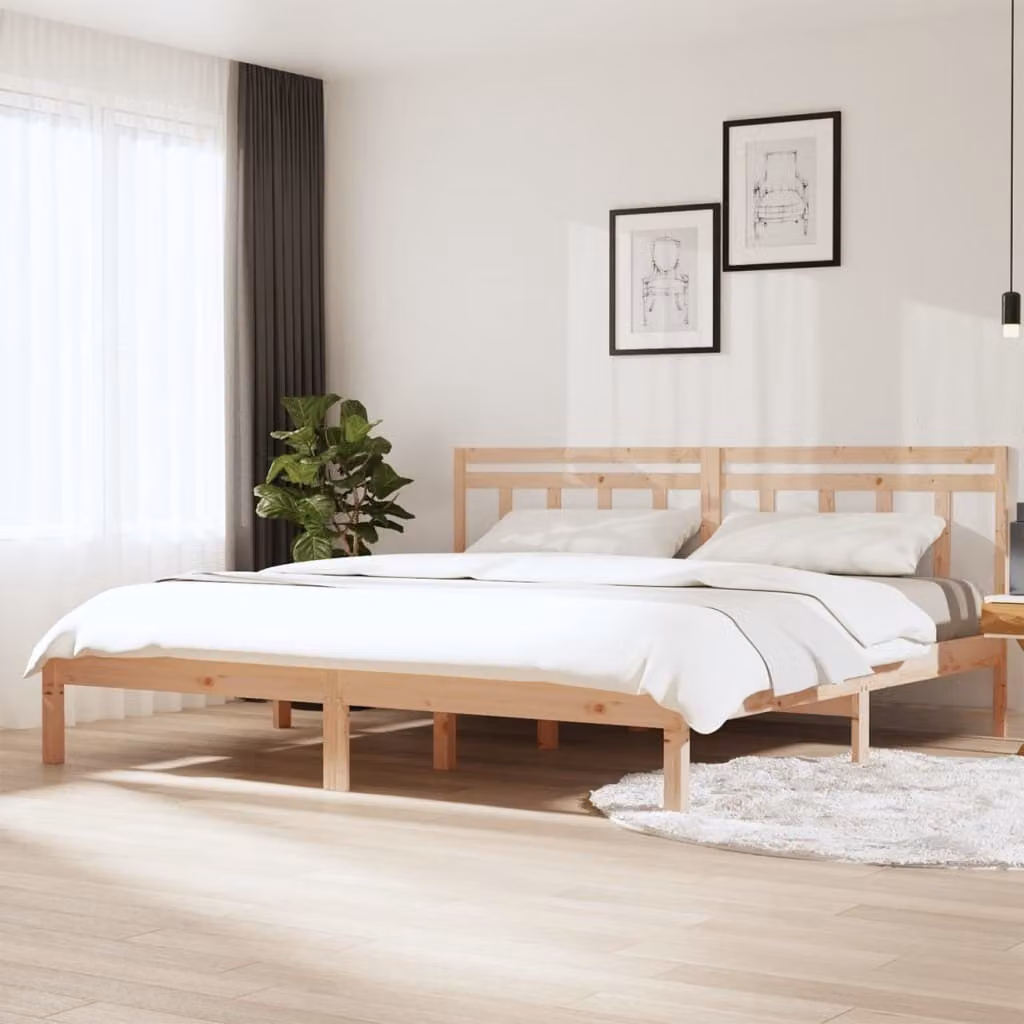 The Living Store Letto in legno massiccio di pino 160x200 cm