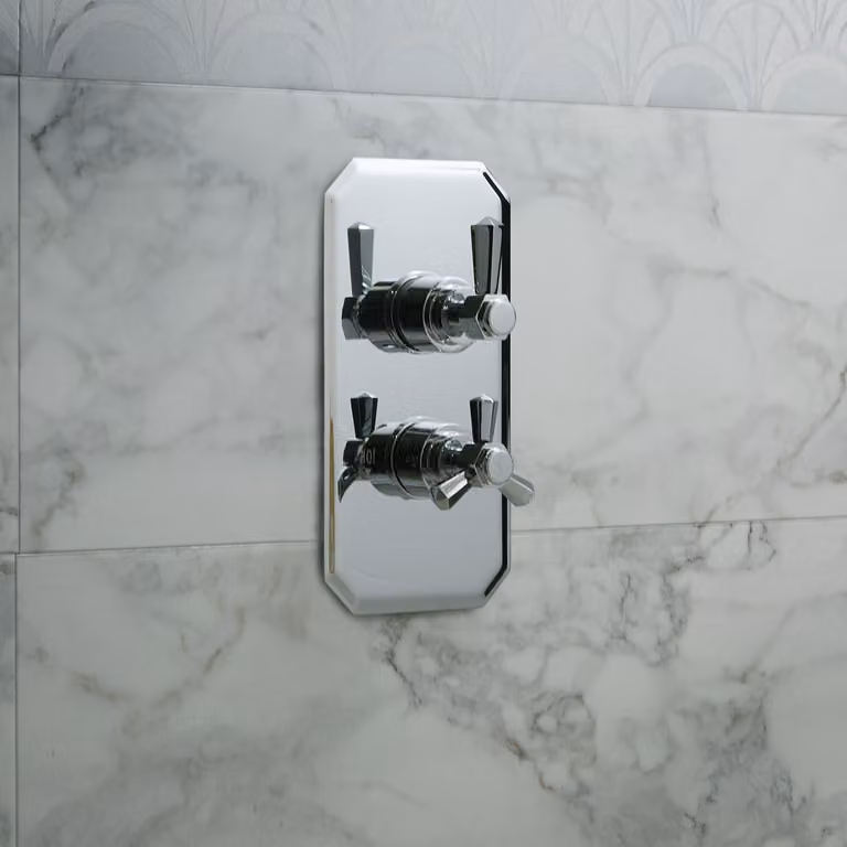 Miscelatore Doccia Termostatico Art Deco (1 via) - Cromato   - Earlham