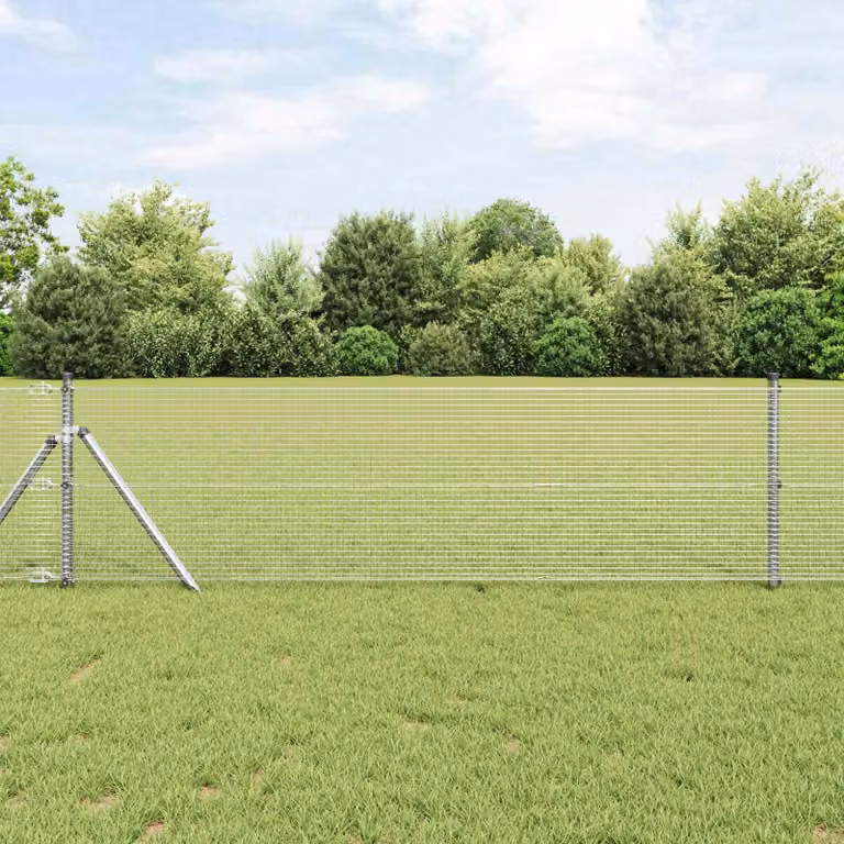 Maison Exclusive - Recinzione a pannelli a doppia onda, 1000 x 60 cm, colore argento