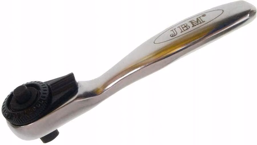 Chiave a cricchetto JBM, 1/4 di pollice, 85 mm, corta, in cromo vanadio, 72 denti