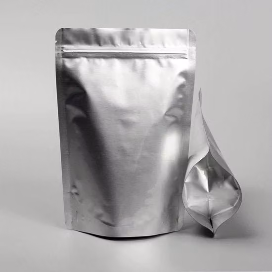 Set di 105 sacchetti a fiammiferi riutilizzabili in alluminio color argento per caffè, cibo secco, biscotti, noci e alimentazione animale, L: 31 cm, P: 21 cm