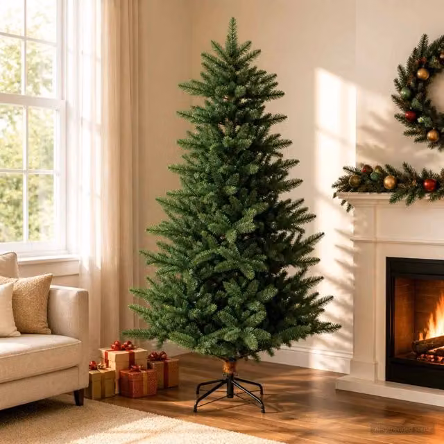 Albero di Natale artificiale 240 cm PVC e Metallo Verde 42056475