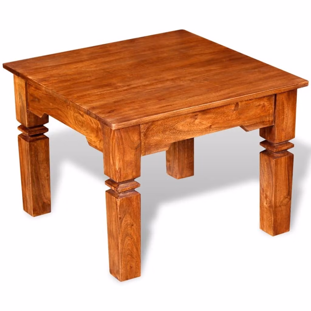 The Living Store tavolino in legno massiccio 60x60x45 cm