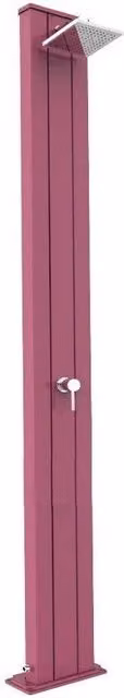 Doccia Tradizionale in Alluminio Spring S con Miscelatore e Lavapiedi Arkema Design Colore Fuxia