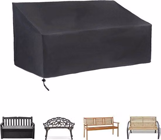 Copri panca da giardino, copri panca da giardino doppio, tessuto Oxford impermeabile, copri panca traspirante adatto per mobili da giardino, dimensioni: 134x66x89 cm