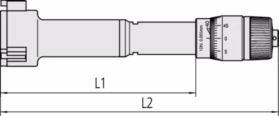 Micrometro a 3 linee Mitutoyo Holtest, 8-10 mm, 0,001 mm