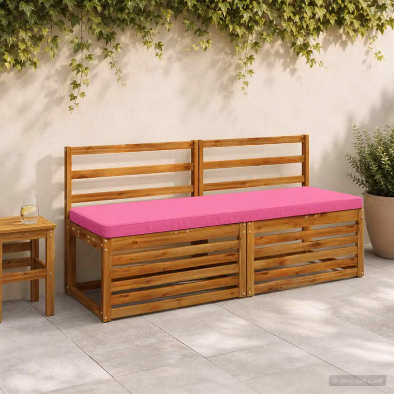 Cuscino per Panchina vidaXL VUGHT Rosa in Poliestere con Rivestimento Lavabile e Resistente ai Raggi UV